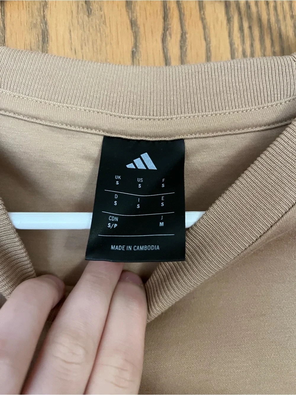 adidas Z.N.E. Tee Men's Athletic T-Shirt Beige Tan Crystal Linen Size small